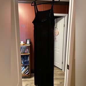 Black sparkling evening gown. Size 20